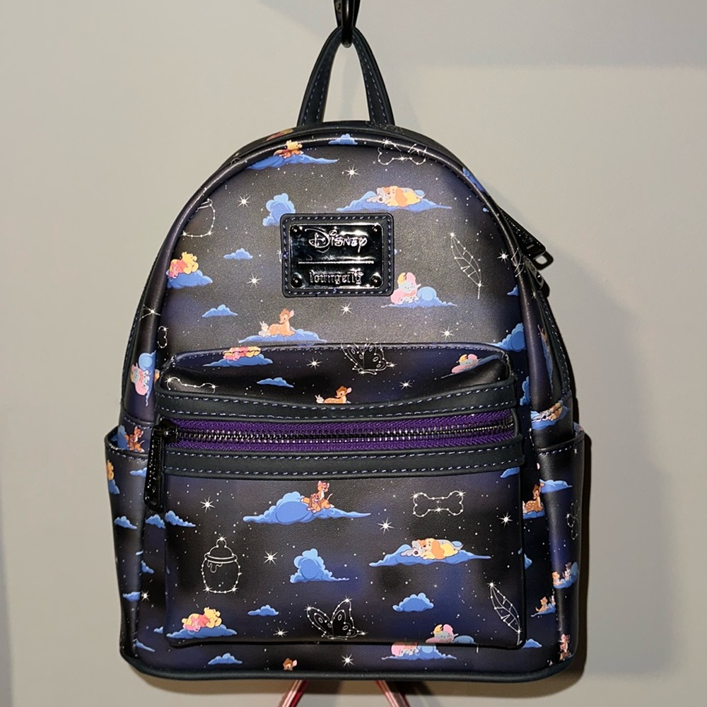 LIKE NEW Disney x Loungefly Clouds Disney Animal Friends Backpack